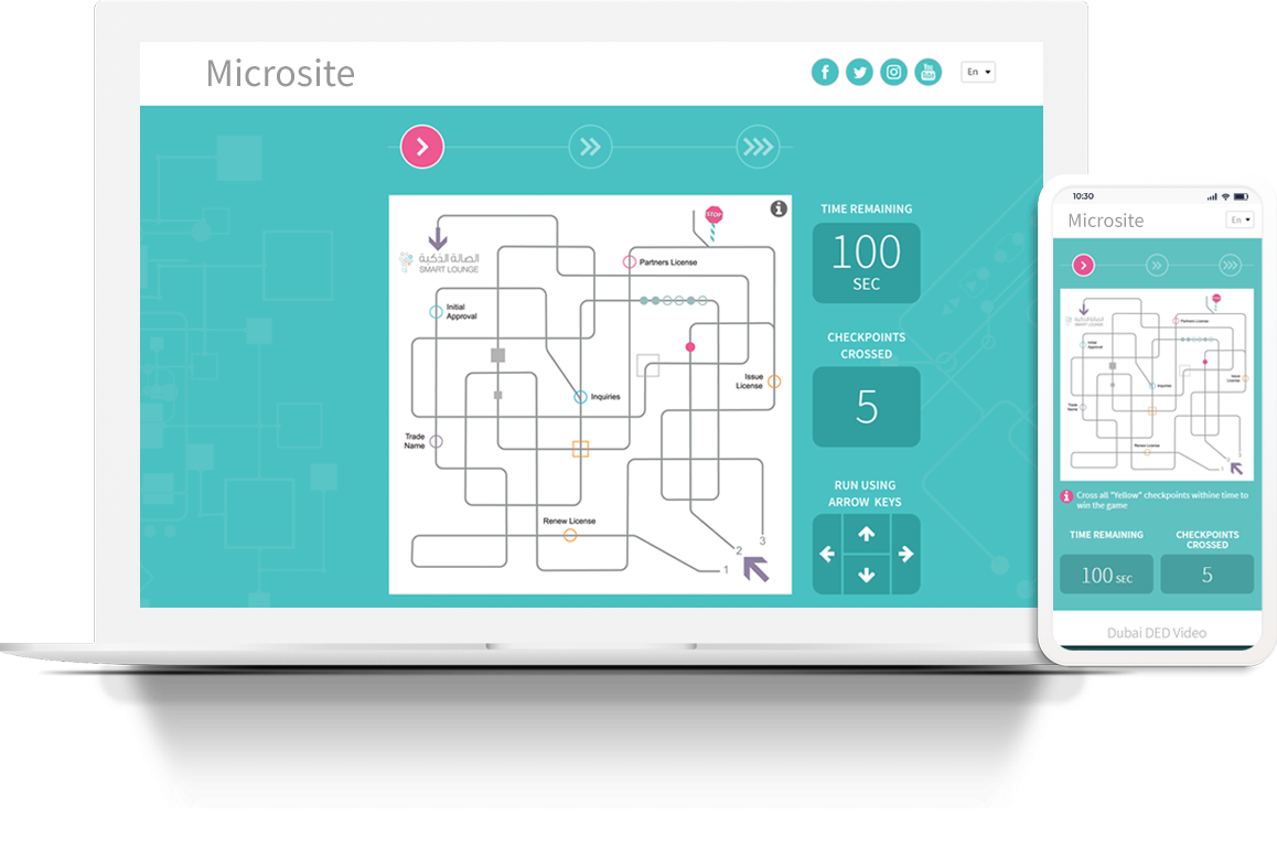 A GOVERNMENT DEPARTMENT MICROSITE TO PROMOTE THEIR MOBILE APPLICATION