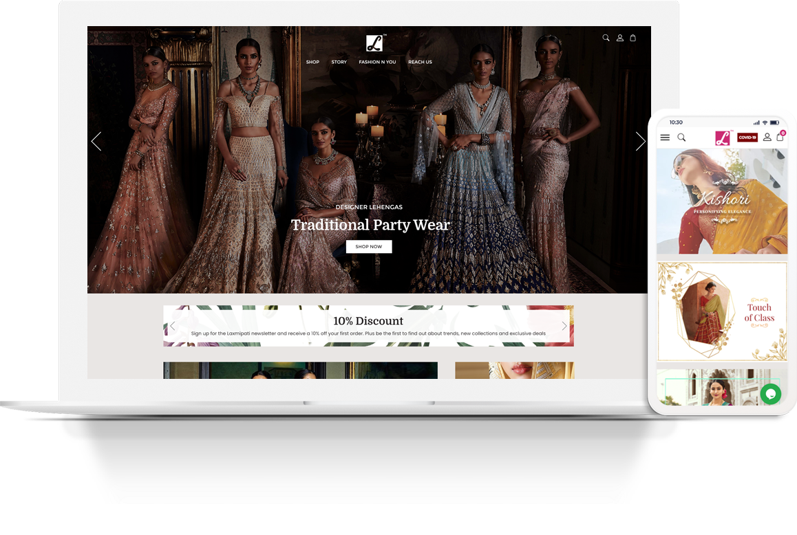 E-commerce website development for ready to wear garments